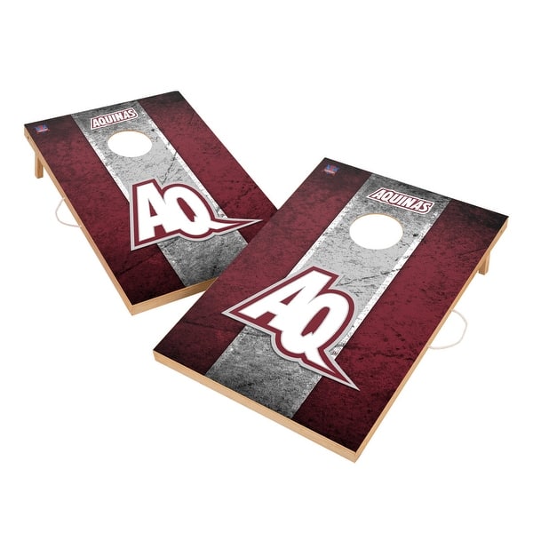 slide 2 of 5, Vintage Aquinas College Saints Regulation 2x4 Cornhole Set