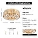 preview thumbnail 9 of 16, Jojospring Jolie 4-light Crystal and Prism Round Flush Mount