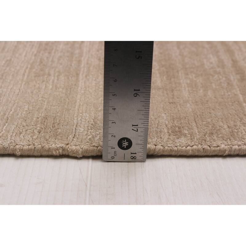 ECARPETGALLERY Hand Loomed Kashkuli Gabbeh Beige Viscose Rug - 5'4 x 7'9