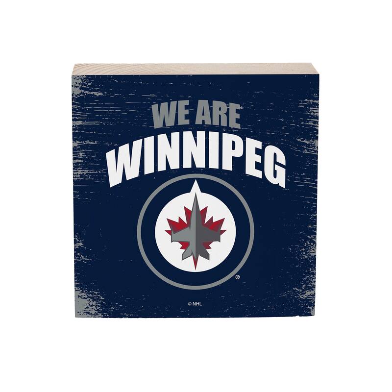 Winnipeg Jets Wooden Tabletop Mantel Shelf Sign