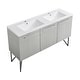 preview thumbnail 22 of 45, Swiss Madison Annecy 60" Double, Two Doors, One Drawer, Bathroom Vanity