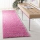 preview thumbnail 53 of 140, SAFAVIEH August Shag Solid 1.2-inch Thick Area Rug 2'3" x 10'  Runner - Pink