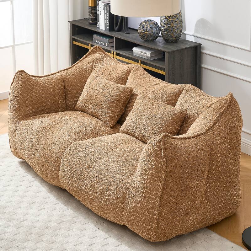 Beanbag Chair with High Resilience Foam Core. The Square Recliner Sofa Is Ideal for Family Members And Friends Engaged in Games