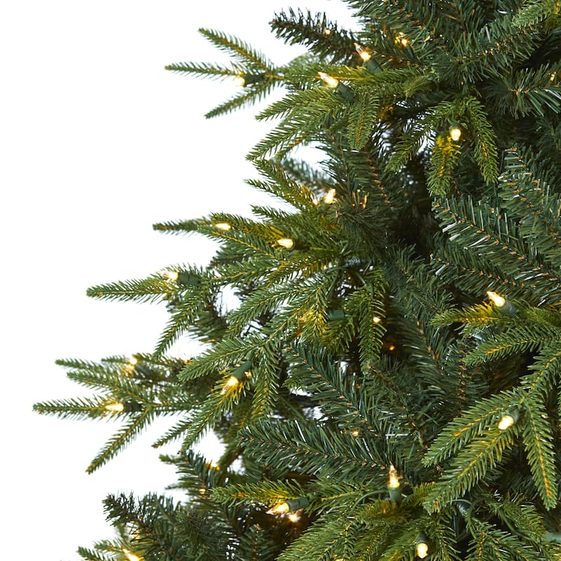 7ft. Fir Look Artificial Christmas Tree with 500 Clear LED Lights & 2552 Tips - Majestic Seasonal Holiday X-Mas Display