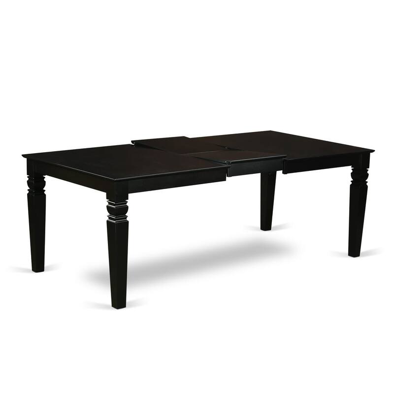 East West Furniture Wooden Dining Table Set Includes Small Table and Parson Chairs in Linen Fabric (Pieces and Finish Option)