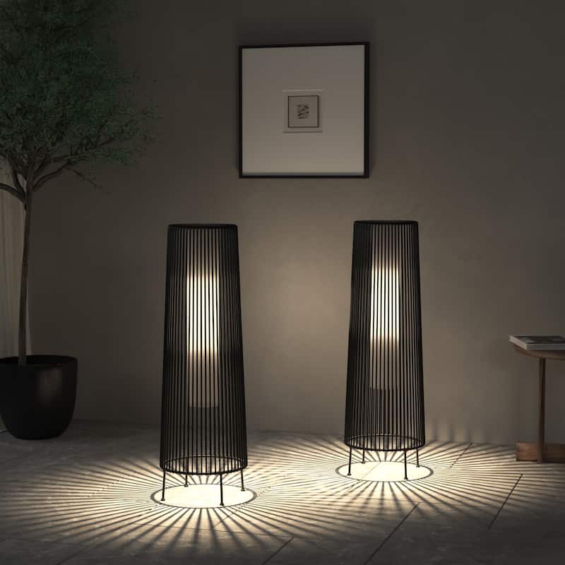 2 Pack Outdoor Solar Light Floor Lamps