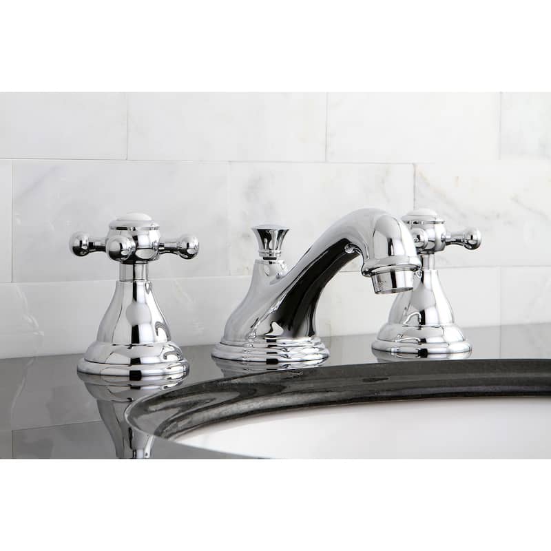 Royale Deck Mount Widespread Bathroom Faucet with Brass Pop-Up