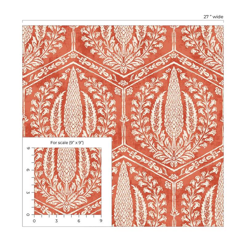 Seabrook Designs Cyrus Harvest Unpasted Wallpaper