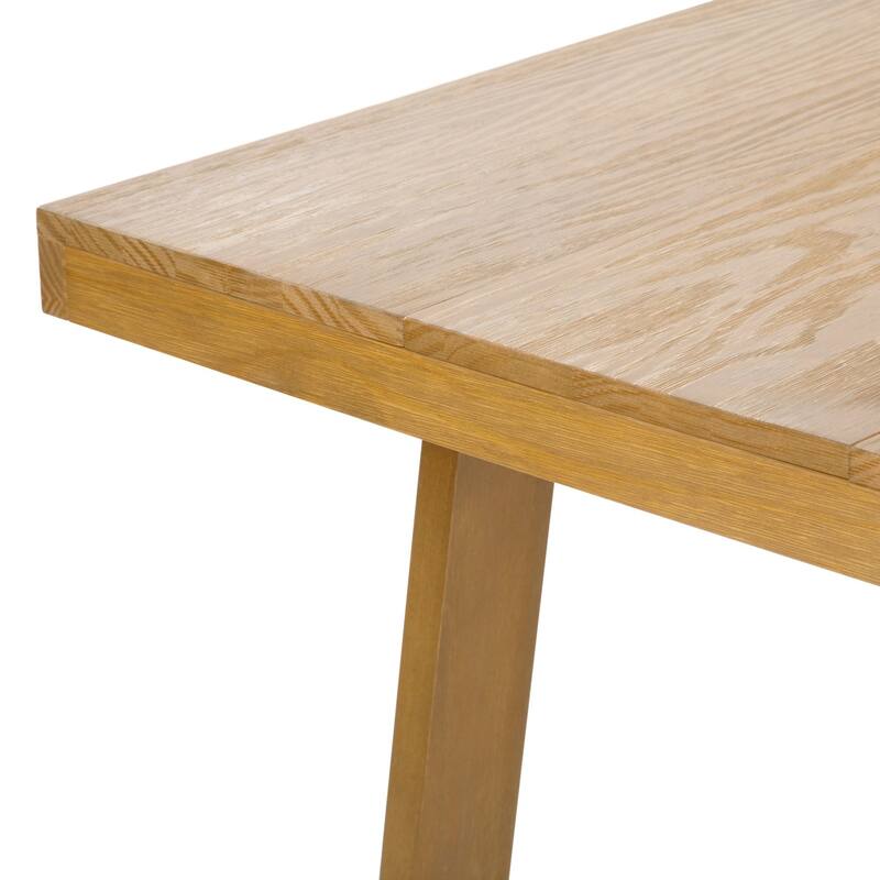 Plank and Beam 94" Classic Solid Wood Conference Dining Table and Benches