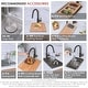 preview thumbnail 9 of 12, STYLISH 12 1/2'' Dual-Mount Stainless Steel Single Bowl Bar Sink - 12.5" x 18" x 7"