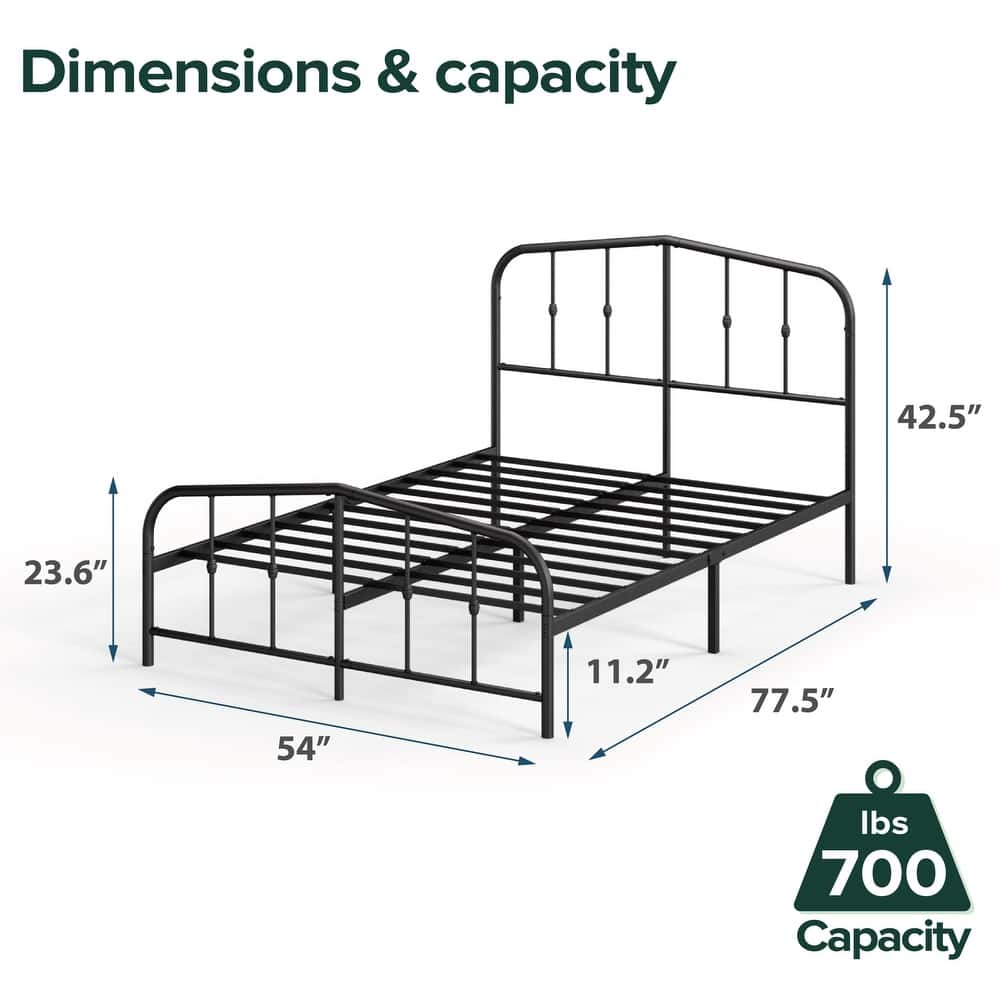Priage by ZINUS Traditional Metal Platform Bed Frame