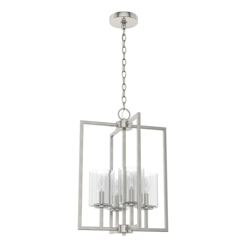 Hunter Kerrison Geometric Pendant - Seeded Glass - Square or Linear - Dining Room, Entry, Island - Contemporary, Industrial