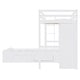 preview thumbnail 10 of 28, Twin Over Twin L-Shaped Bunk Bed with Wardrobe and Bottom Lift Up Hydraulic Bed, Kids Bunk Bedframe w/ Storage Drawers & Shelves