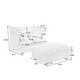 preview thumbnail 5 of 47, 39"W Oversized Chenille Comfy Cloud Chaise Lounge with Ottoman