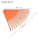 preview thumbnail 2 of 3, 16 Tines Leaf Rake Replacement, Nylon Patio Lawn Folding Grass Tool, Orange - 11.02x14.17 inch, 1Pcs Orange