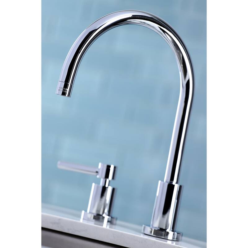 Kingston Brass Concord Widespread Kitchen Faucet with Metal Lever