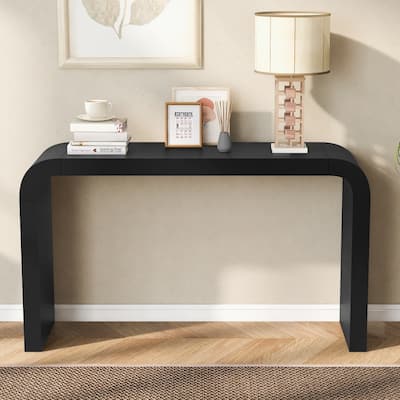 Modern Minimalist Console Table Space-Saving Sleek Entryway Table with Two Legs