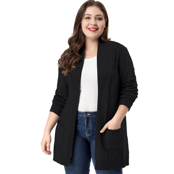 Plus size open front cardigan clearance