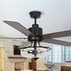 preview thumbnail 7 of 11, 52 inch Reversible Wooden 5-Blade 3-Light Ceiling Fan with Remote