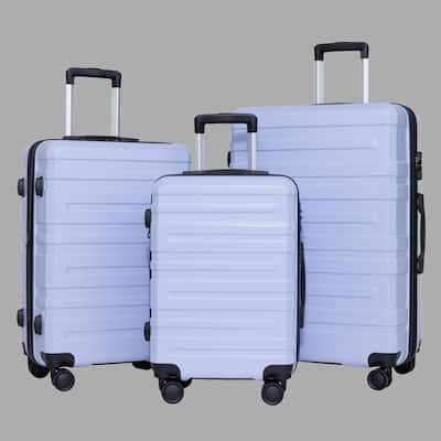 Durable ABS 3-Piece Luggage Set, Expandable Carry-On & Checked Suitcases with TSA Lock (20"-28")
