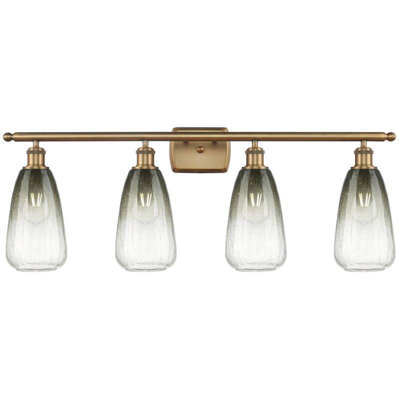 Innovations Lighting 516-4W-14-36 Brookhaven Almond Vanity Brookhaven - Brushed Brass / Slate