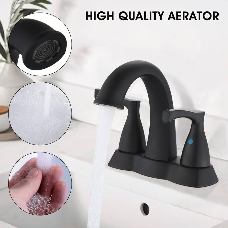 Topcraft Two Handle Bathroom Sink Faucet with Pop-Up Drainer