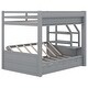 preview thumbnail 14 of 34, Wood Convertible Full Size Bunk Bed with Storage & Bedside Table