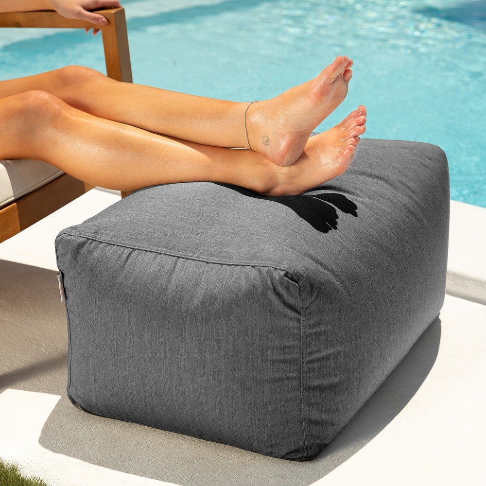 Leon Outdoor Patio Bean Bag Ottoman