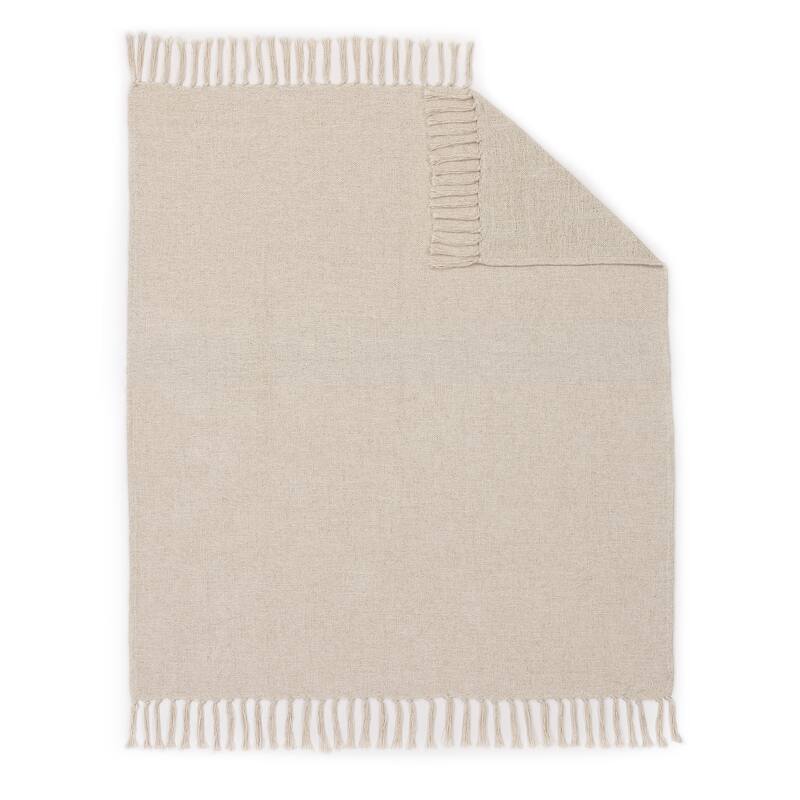 Indigo Road by Egypt Sherrod Olema Loose Weave Tasseled Linen Blend 1-Piece Throw