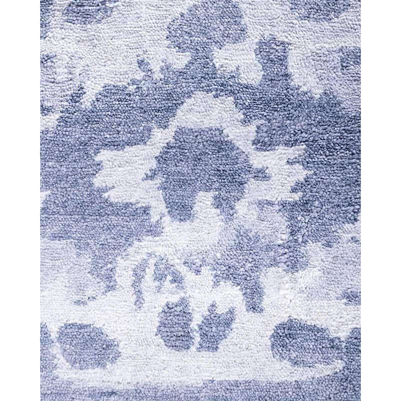 Modern One-of-a-Kind Hand-Knotted Area Rug - Gray, 8' 2" x 10' 1" - 8' 2" x 10' 1"