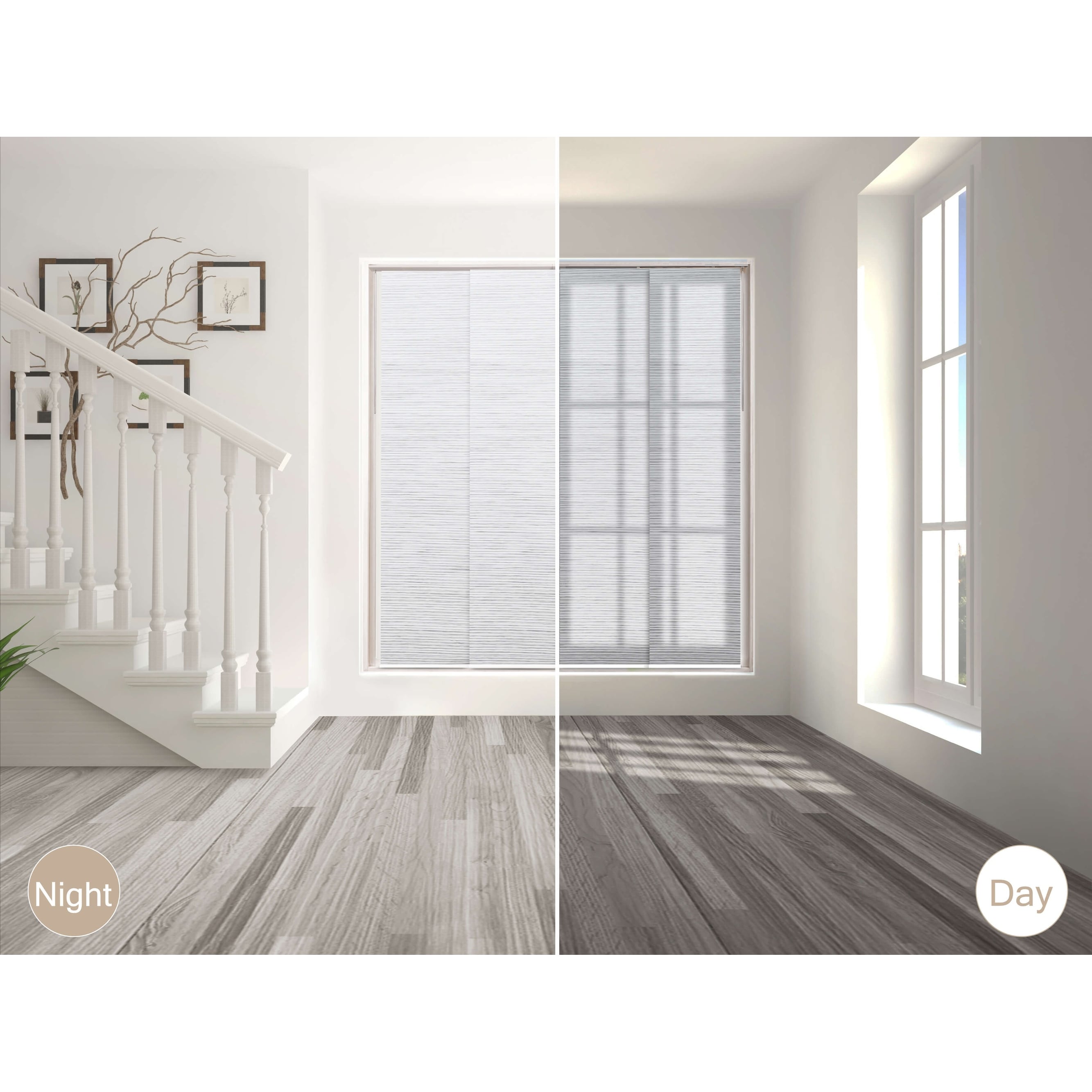 GoDear Design Adjustable Sliding Panel Track Blinds, - Picture 15 of 20