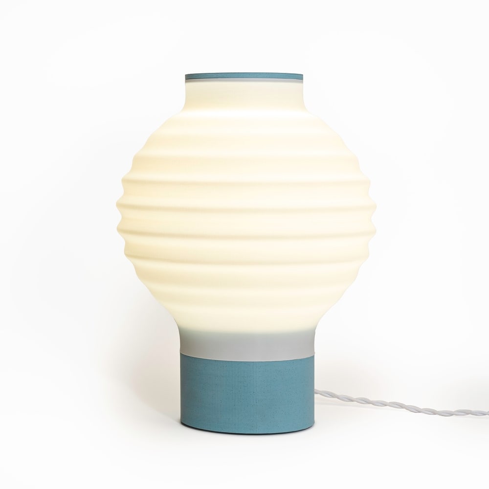 Asian Lantern 15" Vintage Traditional Plant-Based PLA 3D Printed Dimmable LED Table Lamp, by JONATHAN Y