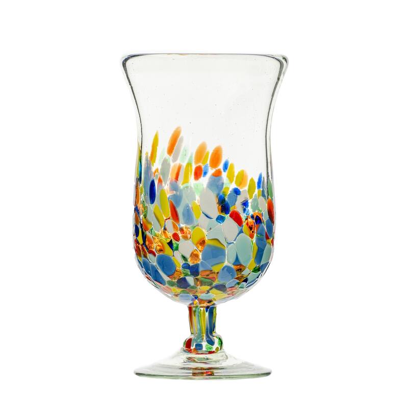 10 Strawberry Street Pueblo Handblown Mexican Glassware, Set of 4