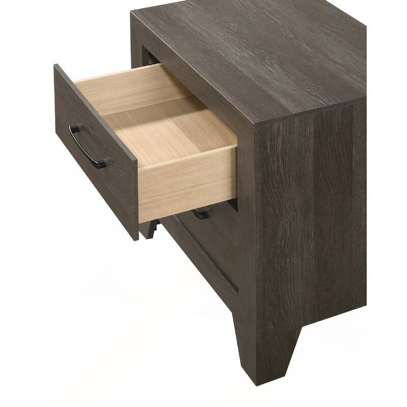 1pc Contemporary Two-Drawers Nightstand