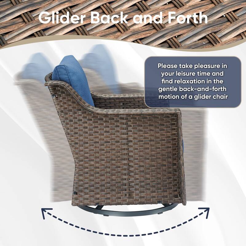 Pocassy All-Weather Rattan Patio Funiture Set