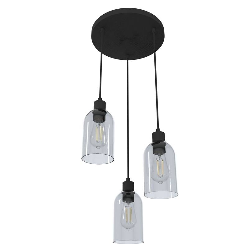 Hunter Lochemeade 3 Light Cluster Ceiling Pendant - Kitchen Island, Dining Table - Modern Farmhouse, Industrial, Contemporary