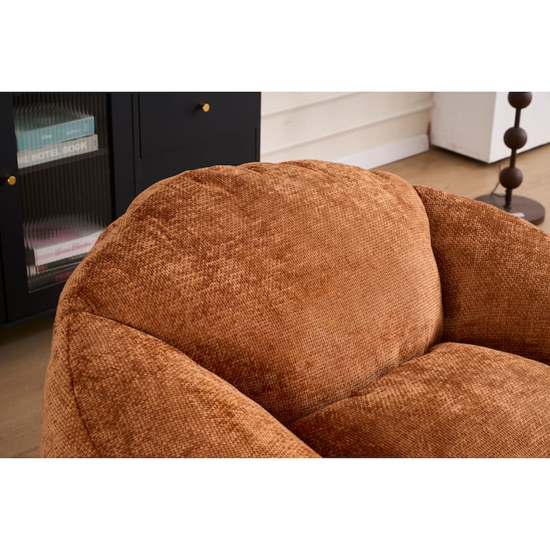 Chenille Memory Foam Bean Bag Chair with Oversized Lounger Plush Support