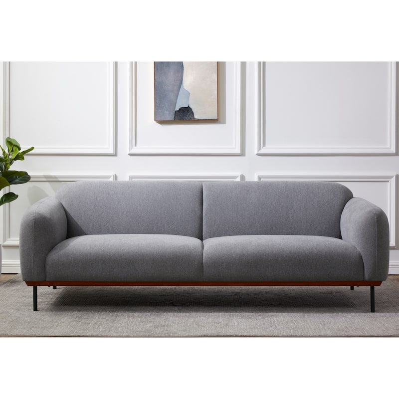 SAFAVIEH Couture Rinnie Linen Sofa - 90 In W x 34 In D x 31 In H - 90Wx34Dx31H