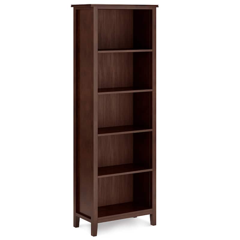 WYNDENHALL Stratford SOLID WOOD 72x26 inch Contemporary 5 Shelf Bookcase - 14"d x 26" w x 72"h