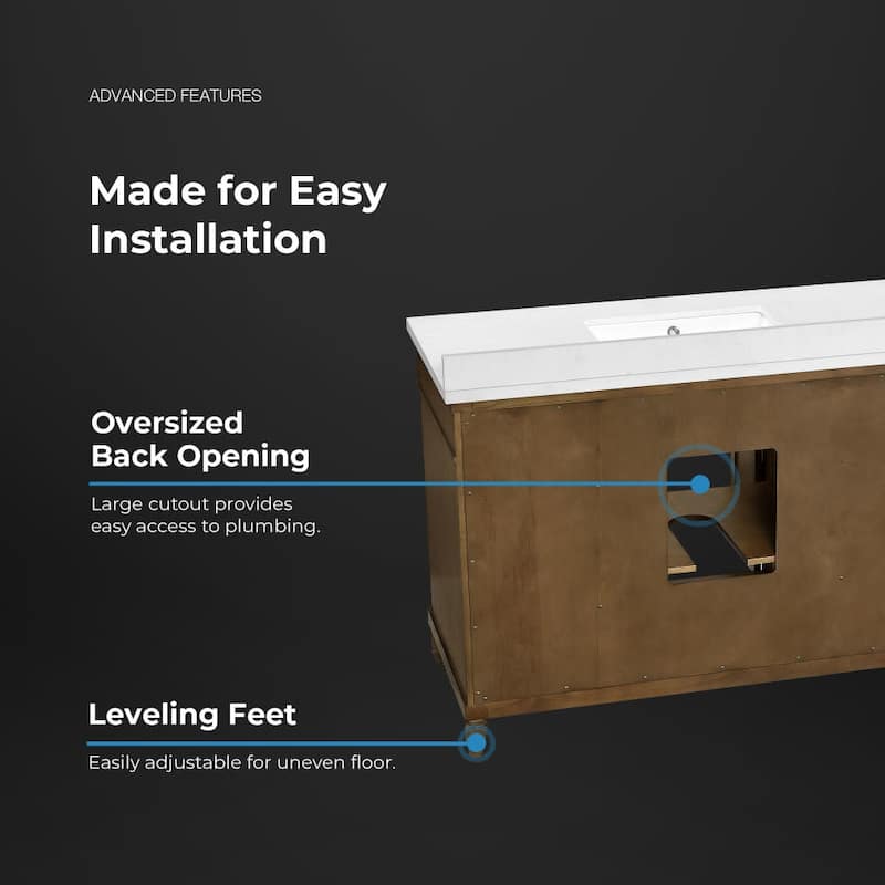 Ove Decors 15VVA-HIGH48 Salisbury 48" Free Standing Single Basin