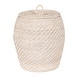 preview thumbnail 7 of 9, Hand-Woven Rattan Wicker Storage Baskets with Lids, Set of 2