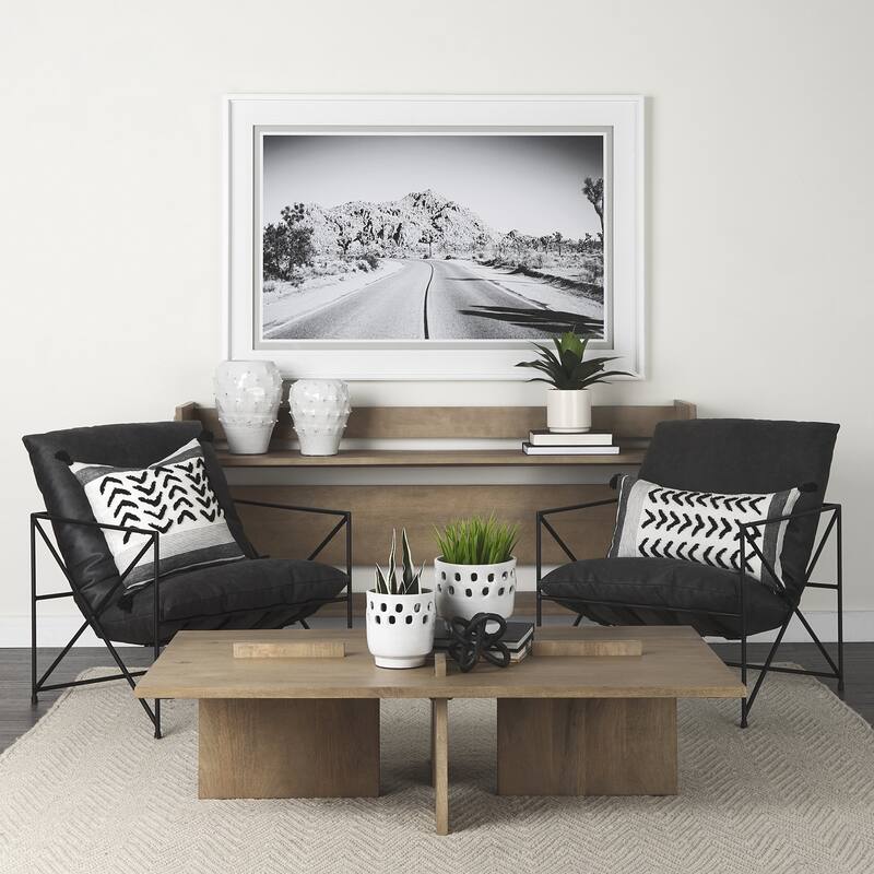 HomeRoots 34" Natural Rectangular Coffee Table