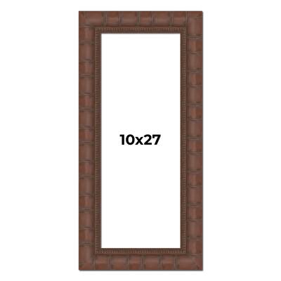 10x27 Frame Pewter Solid Wood Picture Frame Width 1.625 Inches | Interior Frame Depth 0.6875 Inches