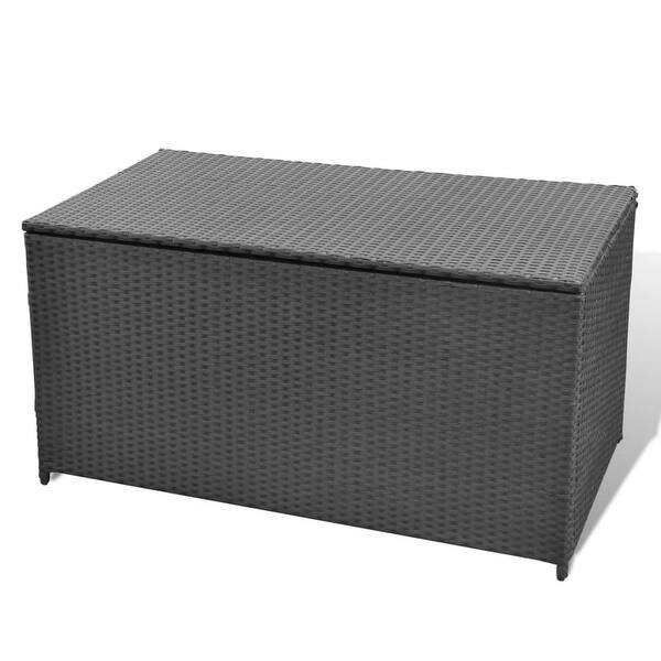 Water Resistant Box For Outdoor Outdoor Storage Container Black 1 X 50 X 60 Cm Poly Rattan Gecheer Garden Storage Chest Box Garden Outdoors Garden Storage Housing Psp Co Ir