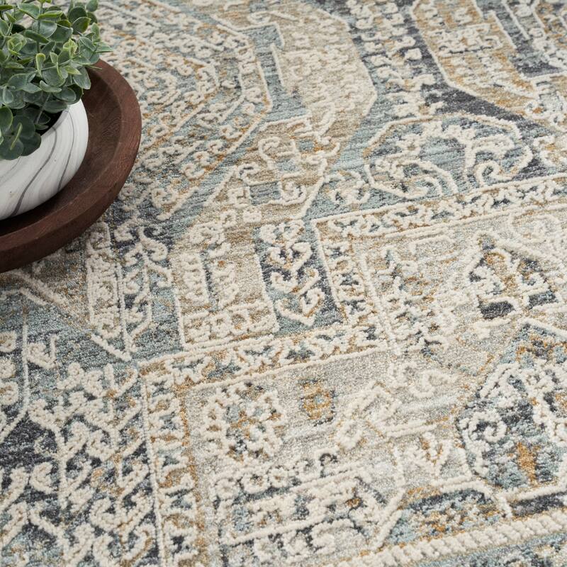 Nourison Nyle Vintage Persian Medallion Boho Area Rug