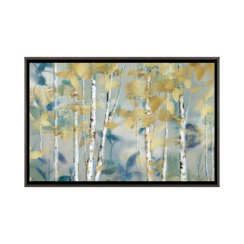 iCanvas "Gilded Forest I" by Nan Framed - Charcoal - 32x48