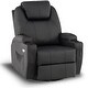 preview thumbnail 1 of 46, MCombo Manual Swivel Glider Rocker Recliner Chair with Massage and Heat, Faux Leather 8031