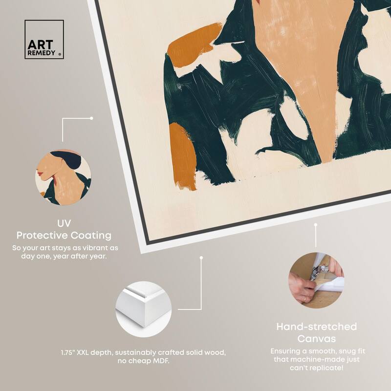 Woman in the Pink Hat Canvas by Art Remedy