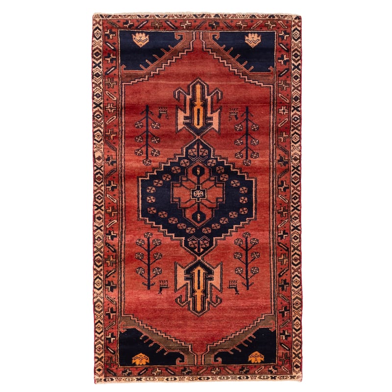ECARPETGALLERY Hand-knotted Konya Anatolian Red Wool Rug - 3'9 x 6'9