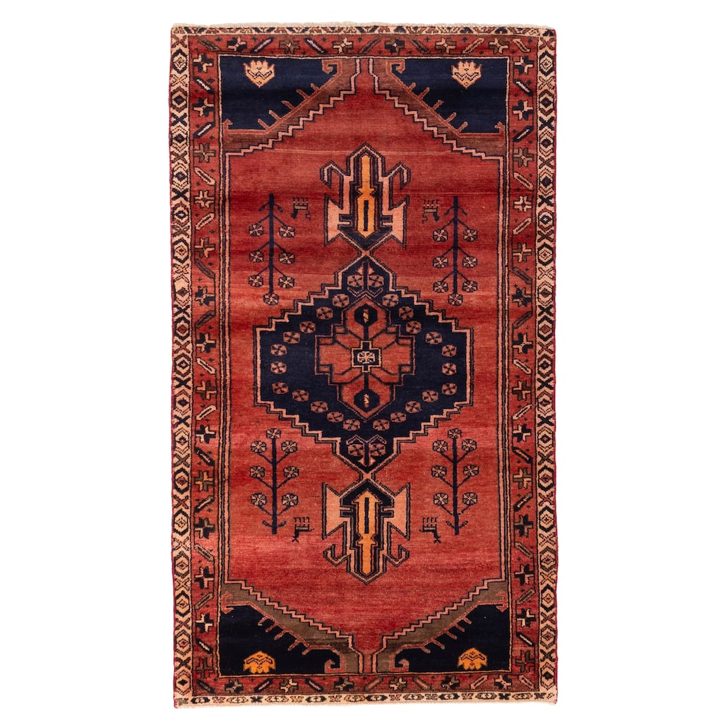 ECARPETGALLERY Hand-knotted Konya Anatolian Red Wool Rug - 3'9 x 6'9